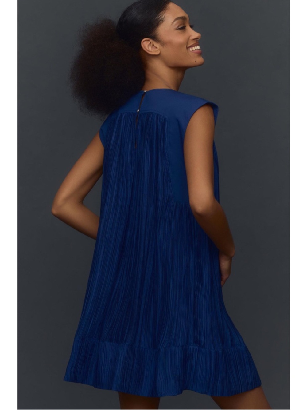 NWOT Anthropologie Pleated Plissé Mini Dress - Picture 5 of 15